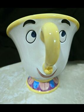 Vintage Hand-Painted Ceramic Disney Chip Piggy Bank